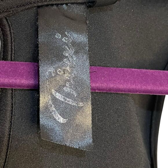 Trixxi Crop Top Women's Large Black White Stripe Cheerleading Keyhole Academia - Picture 8 of 10